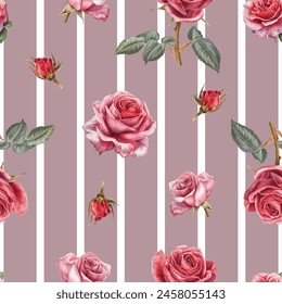 Lovely and Beautiful Spring Flowers Pattern for Fabric, Wallpaper, and More