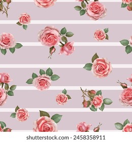 Lovely and Beautiful Spring Flowers Pattern for Fabric, Wallpaper, and More
