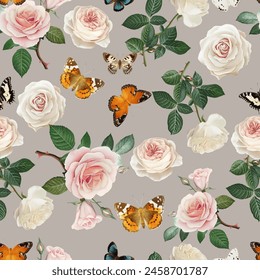 Lovely and Beautiful Spring Flowers Pattern for Fabric, Wallpaper, and More