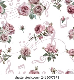 Lovely and Beautiful Spring Flowers Pattern for Fabric, Wallpaper, and More
