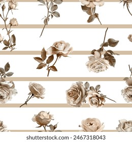 Lovely and Beautiful Spring Flowers Pattern for Fabric, Wallpaper, and More