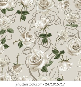 Lovely and Beautiful Spring Flowers Pattern for Fabric, Wallpaper, and More