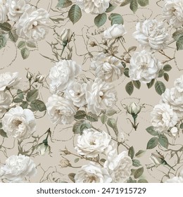 Lovely and Beautiful Spring Flowers Pattern for Fabric, Wallpaper, and More