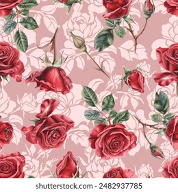 Lovely and Beautiful Spring Flowers Pattern for Fabric, Wallpaper, and More