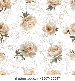 Patrón hermoso y hermoso de las flores de primavera para la tela, el Fondo de pantalla, y más
