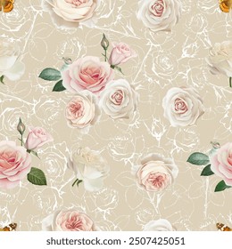 Patrón hermoso y hermoso de las flores de primavera para la tela, el Fondo de pantalla, y más