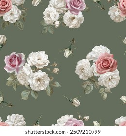 Lovely and Beautiful Spring Flowers Pattern for Fabric, Wallpaper, and More