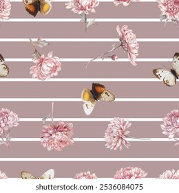 Lovely and Beautiful Spring Flowers Pattern for Fabric, Wallpaper, and More
