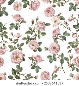 Lovely and Beautiful Spring Flowers Pattern for Fabric, Wallpaper, and More