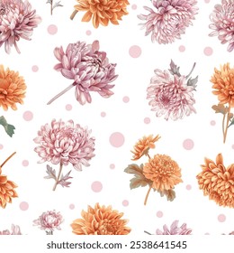 Lovely and Beautiful Spring Flowers Pattern for Fabric, Wallpaper, and More