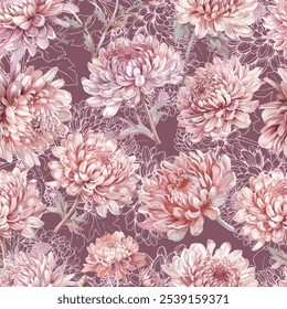 Lovely and Beautiful Spring Flowers Pattern for Fabric, Wallpaper, and More