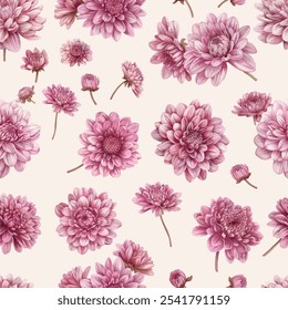 Lovely and Beautiful Spring Flowers Pattern for Fabric, Wallpaper, and More