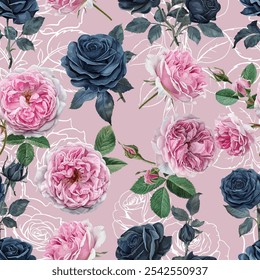 Patrón hermoso y hermoso de las flores de primavera para la tela, el Fondo de pantalla, y más