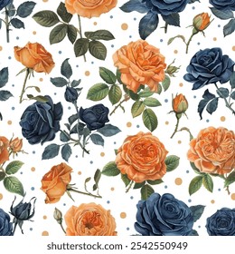 Lovely and Beautiful Spring Flowers Pattern for Fabric, Wallpaper, and More