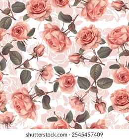 Lovely and Beautiful Spring Flowers Pattern for Fabric, Wallpaper, and More