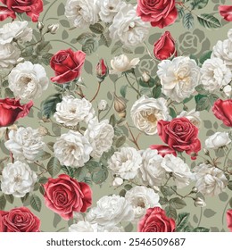 Lovely and Beautiful Spring Flowers Pattern for Fabric, Wallpaper, and More