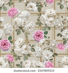 Schöne und schöne Frühlingsblumen Muster für Stoff, Tapete und mehr