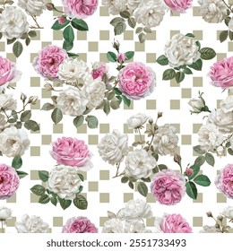 Lovely and Beautiful Spring Flowers Pattern for Fabric, Wallpaper, and More
