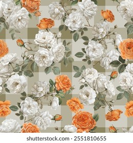 Lovely and Beautiful Spring Flowers Pattern for Fabric, Wallpaper, and More