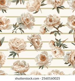 Lovely and Beautiful Spring Flowers Pattern for Fabric, Wallpaper, and More