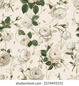 Lovely and Beautiful Spring Flowers Pattern for Fabric, Wallpaper, and More