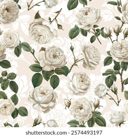Lovely and Beautiful Spring Flowers Pattern for Fabric, Wallpaper, and More