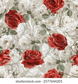 Lovely and Beautiful Spring Flowers Pattern for Fabric, Wallpaper, and More