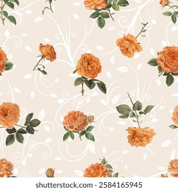 Lovely and Beautiful Spring Flowers Pattern for Fabric, Wallpaper, and More