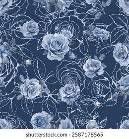Lovely and Beautiful Spring Flowers Pattern for Fabric, Wallpaper, and More