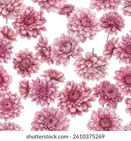 Lovely and Beautiful Spring Flowers Pattern for Fabric, Wallpaper, and More