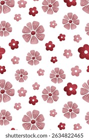 Lovely and Beautiful Spring Flowers Pattern for Fabric, Wallpaper, and More