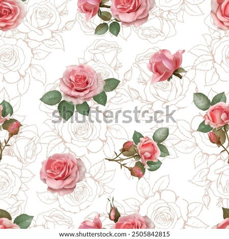 Lovely and Beautiful Spring Flowers Pattern for Fabric, Wallpaper, and More