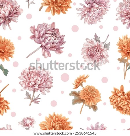Lovely and Beautiful Spring Flowers Pattern for Fabric, Wallpaper, and More