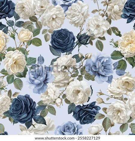 Lovely and Beautiful Spring Flowers Pattern for Fabric, Wallpaper, and More