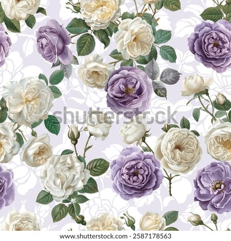 Lovely and Beautiful Spring Flowers Pattern for Fabric, Wallpaper, and More