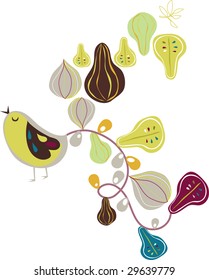schöne Vogelgrafik