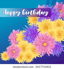 
Lovely birthday card with flowers