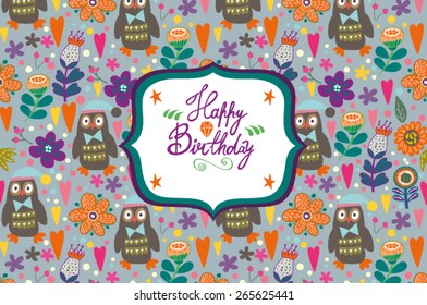 Lovely Birthday vector template for boys.