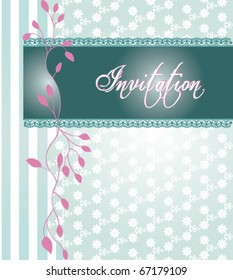 lovely blue invitation