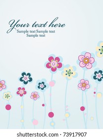 lovely blue invitation