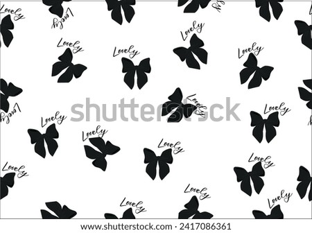 lovely bow seamless print vector