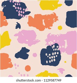 Lovely bright abstract paint strokes  pattern.