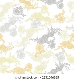 Lovely bright flowers seamless pattern in pink blue turquoise purple yellow Ditsy floral watercolor pattern.