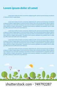 Lovely brochure template design set with nature background in flat design
