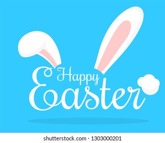 Lovely bunny ears with happy Easter messages.