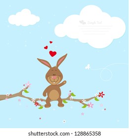 Lovely bunny in love