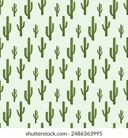 Lovely Cacti Seamless Vector Pattern Design