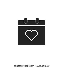 lovely calendar icon vector isolated
