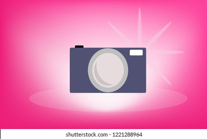 

Lovely camera vector in pink back ground
