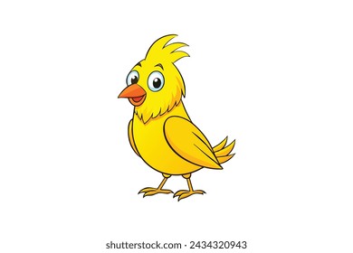 A Lovely canary bird vector illustration